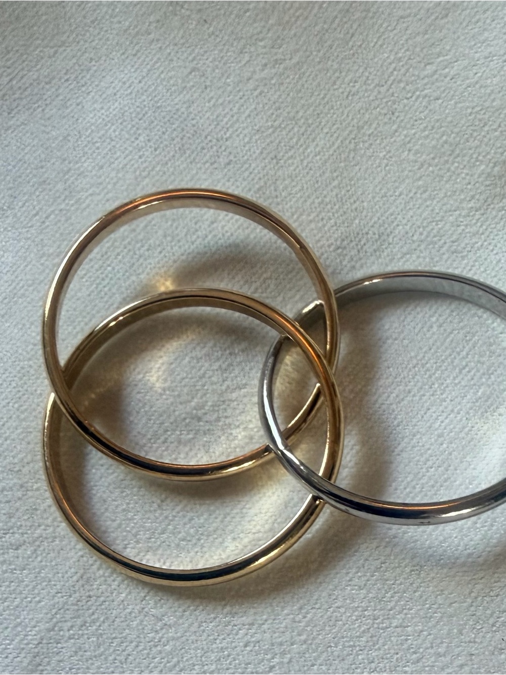 Uncommon James Layered Crossover Ring Mixed Metal Statement Ring - Picture 3 of 3